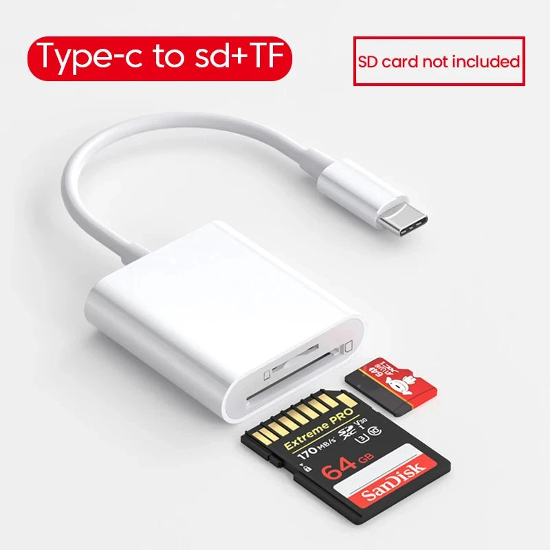 4 in 1 OTG Type C Card Reader